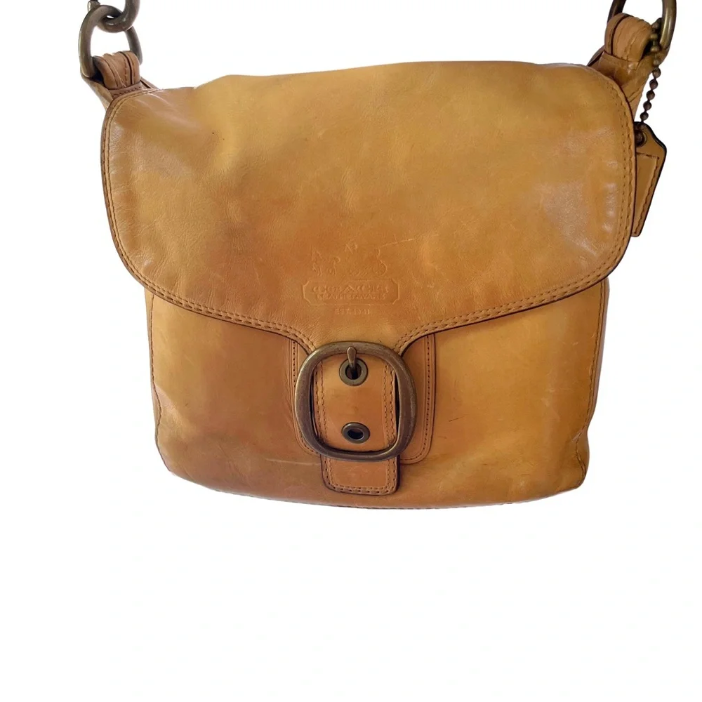 Vintage Coach Bleeker Tan Leather Shoulder Bag - Picture 7 of 9